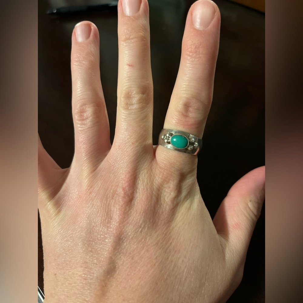 Silver Ring with Turquoise Stone